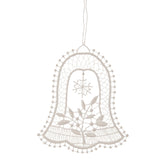 Hanging Tree Ornament, Lace Bell with Mistletoe